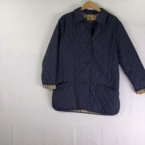 Burberry Navy Blue Quilted Jacket